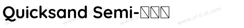 Quicksand Semi字体转换